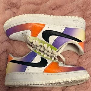 Nike Air Sneakers with Orange and Purple Gradient